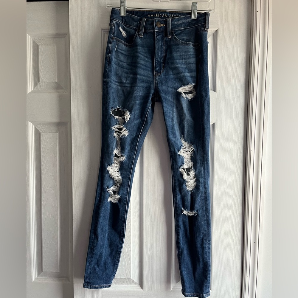 AMERICAN EAGLE OUTFITTERS, DREAM JEAN Super High Rise Jegging, Size 2